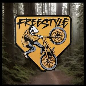 FREESTYLE BMX Embossed Metal Sign Mountain Bike Racing NEW